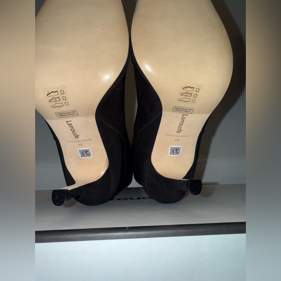 Larroude Black Kate Suede Heeled Boots - Picture 6 of 10